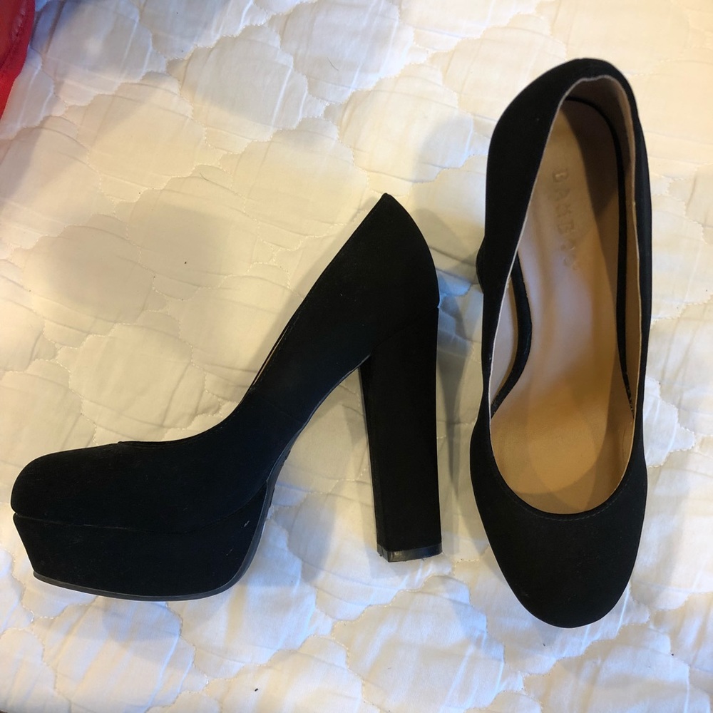 Black pump heels